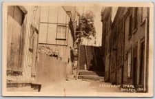 QUEBEC CITY CANADA RPPC Postcard BREAKNECK BREAK NECK STEPS
