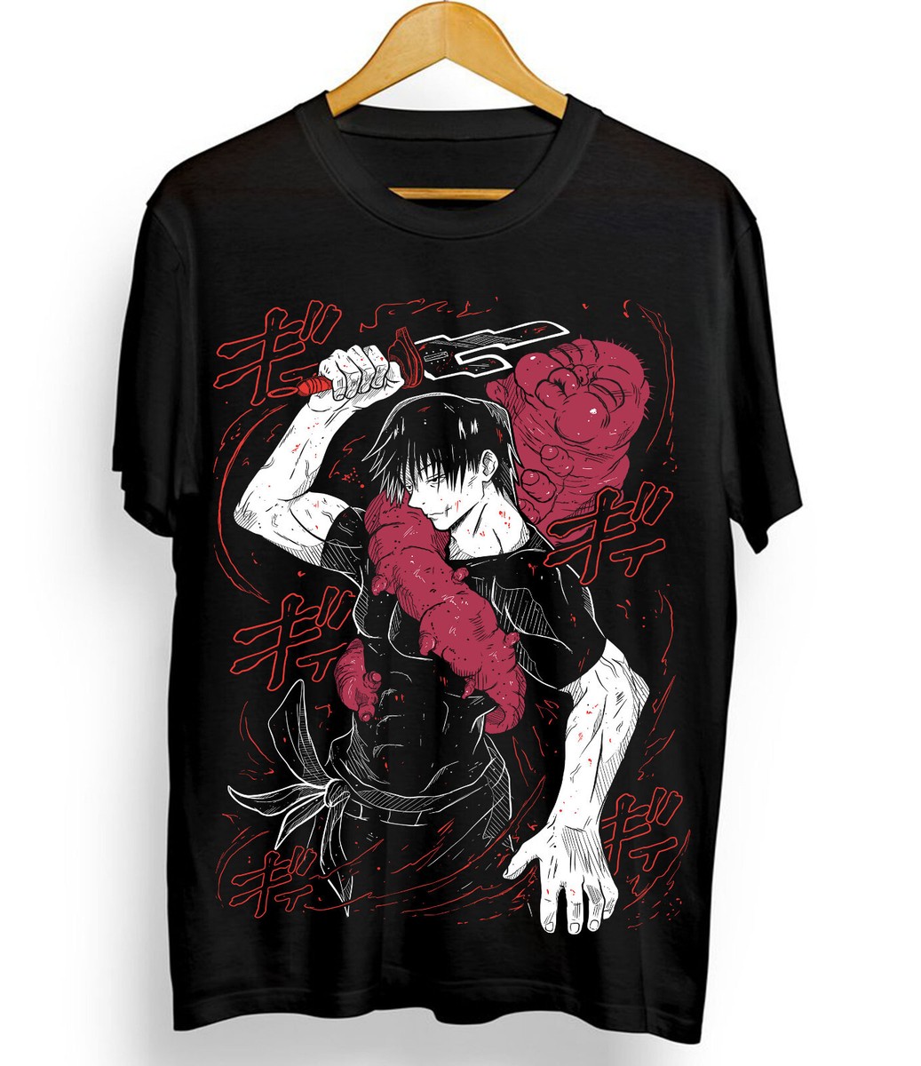 Jujutsu Kaisen Fushiguro Toji T-shirt Anime Horror Black Short