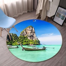 3D Mountain Lake Boat NBC3087 Game Rug Mat Elegant Photo Carpet Mat Fay 2023