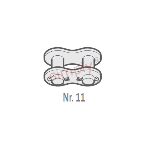 Renold Synergy 140-1-NO11 ANSI/AS Simplex Chain Cottered Conn Link 1-3/4 inch - Imagen 1 de 1