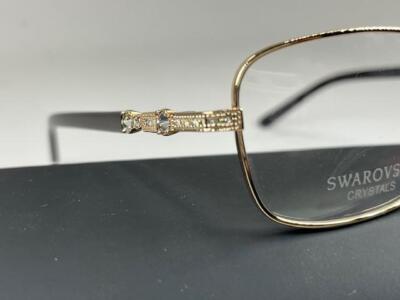 New Titanium220 T220-08 Gold & Brown Eyeglasses w/Swarovski  display picture 1