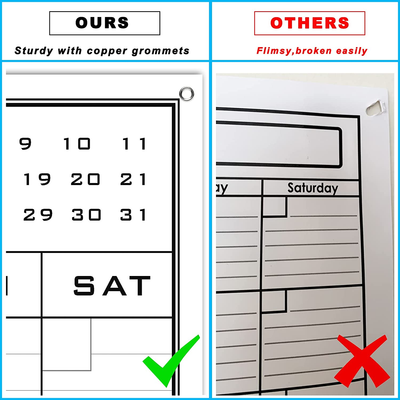 Large Dry Erase Calendar,24X36 Inch Laminated Vertical Whiteboard Calendar  Fit t | eBay