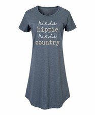 Instant message Heather Blue 'Kinda Hippie Kinda Country' Dress Size 4XW