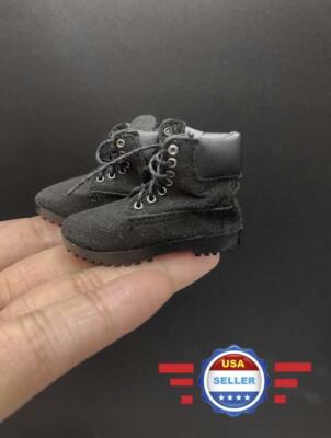 1/6 scale classic BLACK work boots HOLLOW for 12'' MALE Figure Body Doll