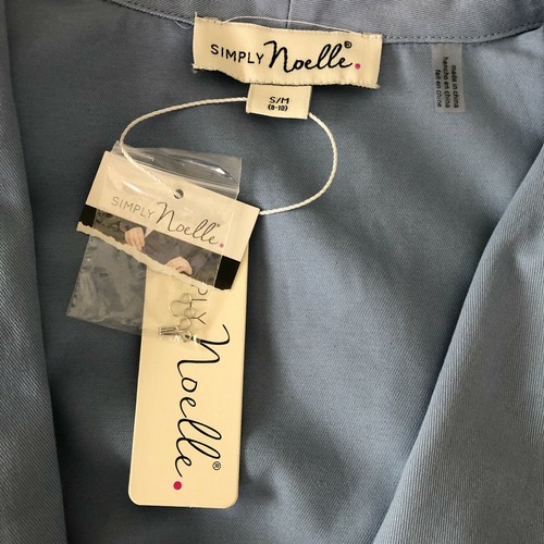 SIMPLY NOELLE GIACCA BLAZER BLU CHIARO CONVERTIBILE ZIP S/M NUOVO CON ETICHETTE - Foto 7 di 10