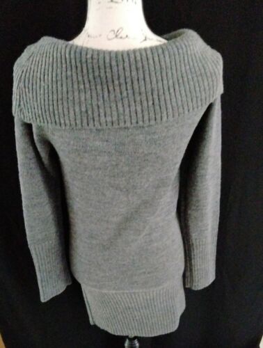 BCBGMaxazria grau Wolle Wasserfallausschnitt Tunika Pullover Kleid Größe M z1 - Bild 9 von 10