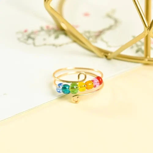 925 Sterling Silver Zircon Fidget Spinner Ring Adjustable Unisex Anxiety Relief - Picture 28 of 40