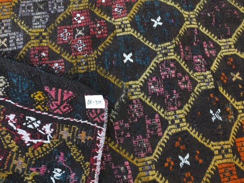 Alfombra turca vintage Kilim, 6x11,4 pies, geométrica multicolor hecha a mano, - Imagen 11 de 11