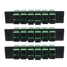-3pcs 12 Fiber SC to SC APC Single Mode Fiber Patch Panel with 12 SC/SC APC S...