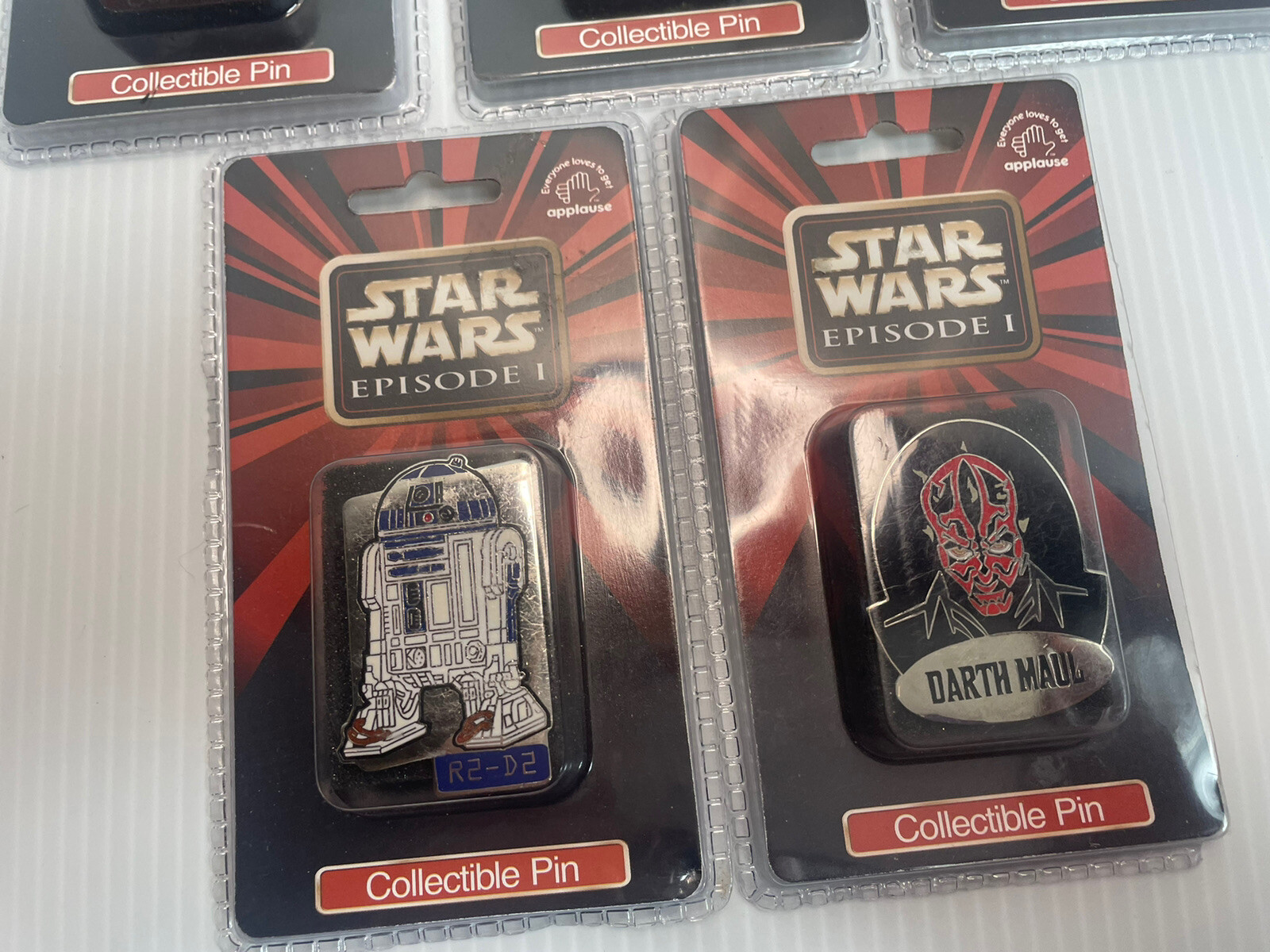 Maul R2 D2 Star Wars Episode 1 Collectible Pins set of 5 One Open R2 D2 Jarjar ...
