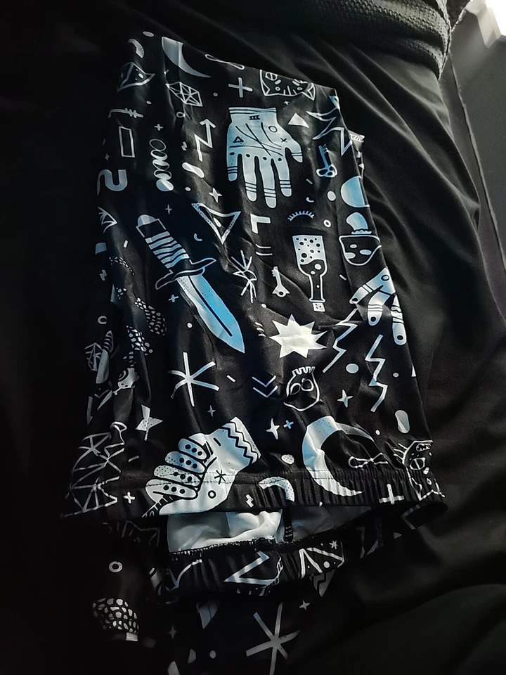 Leggings elásticas femininas bruxa preta wicca metal gótico caveira de quiromancia nova sem etiquetas G - Imagem 2 de 4