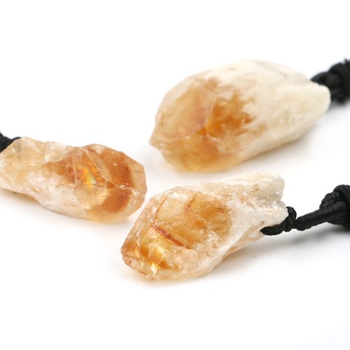 Natural Citrine Crystal Quartz Rough Gemstone Necklace Irregular Pendant Healing - Picture 7 of 11