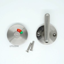 1 X Stainless Steel Bathroom Toilet Door Indicator Turn Release Lock Latch Bolt
