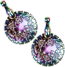 2Pcs Yarn Cutter Pendants, Dazzle Color Metal Thread Cutter Pendant for DIY Sewi