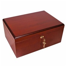 Humidors Clásico Rojo Humidor classico per sigari in legno di ciliegio per 100 sigari