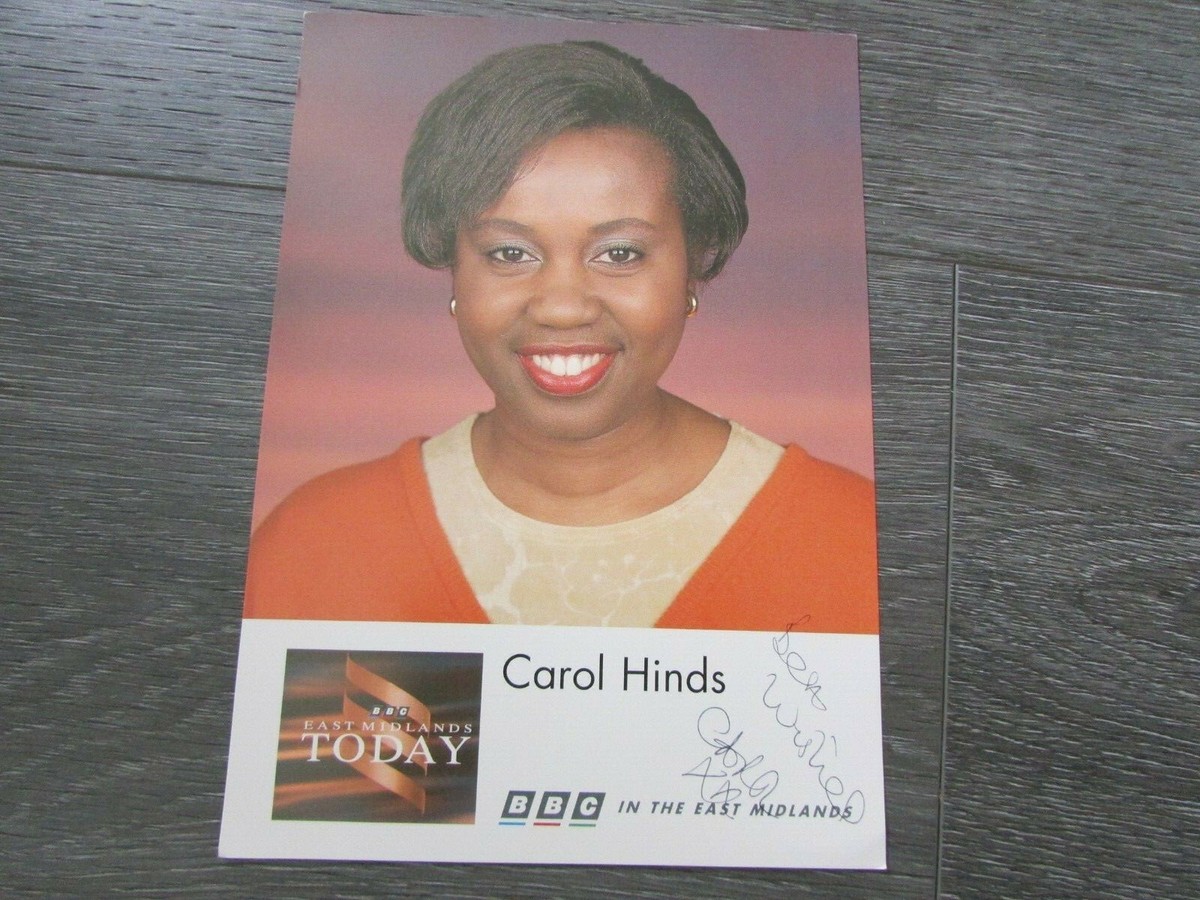 Carol Hinds BBC East Midlands Today Original Hand Signed