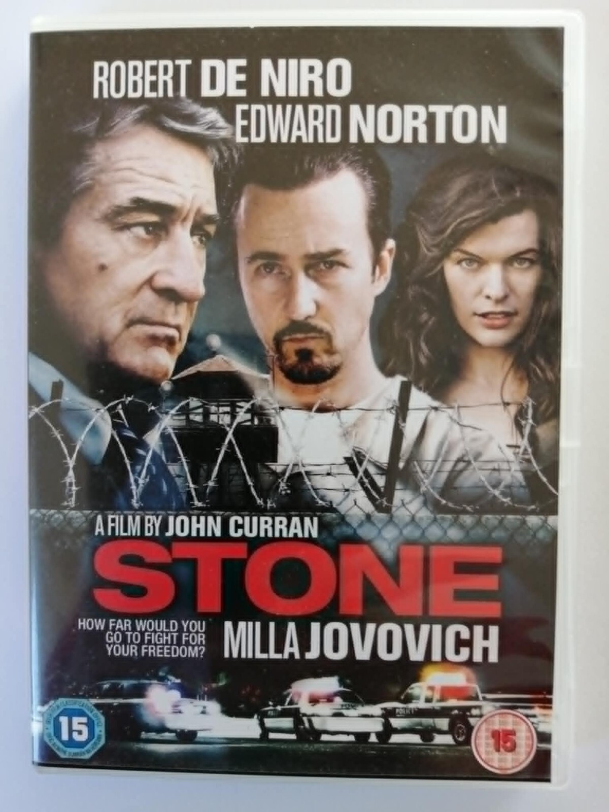 DVD Stone. Movie. Robert de Niro. Edward Norton. Milla Jovovich. Frances Conroy
