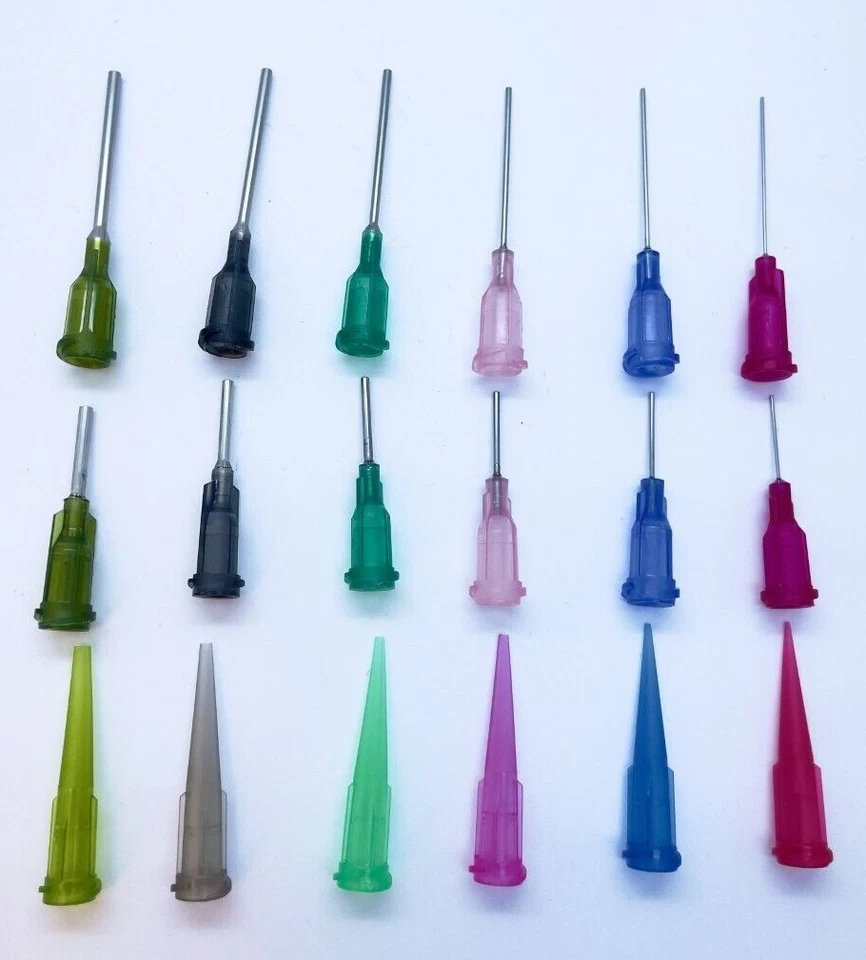 25x Liquid Administration Tapered Tip, Blunt Tip Nozzles for Oil, Glue, Paint