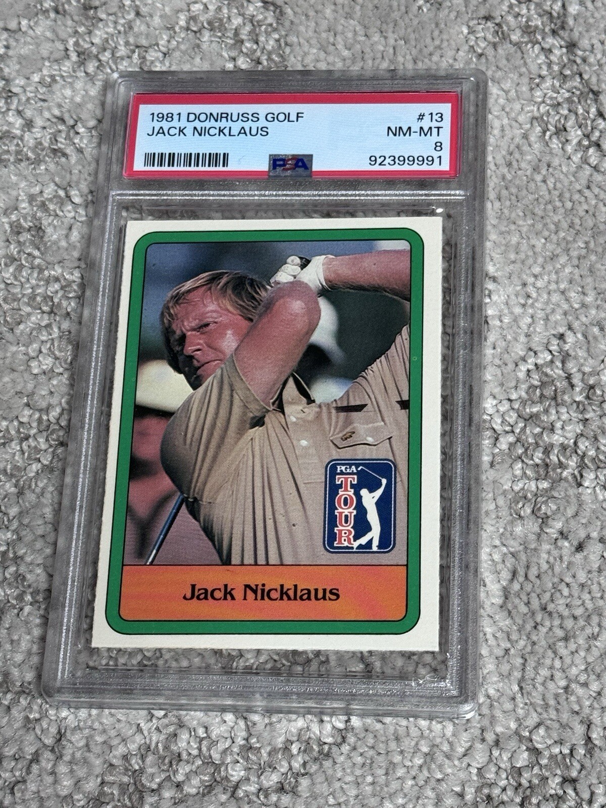 PSA 8 1981 DONRUSS GOLF JACK NICKLAUS ROOKIE HOF PGA TOUR