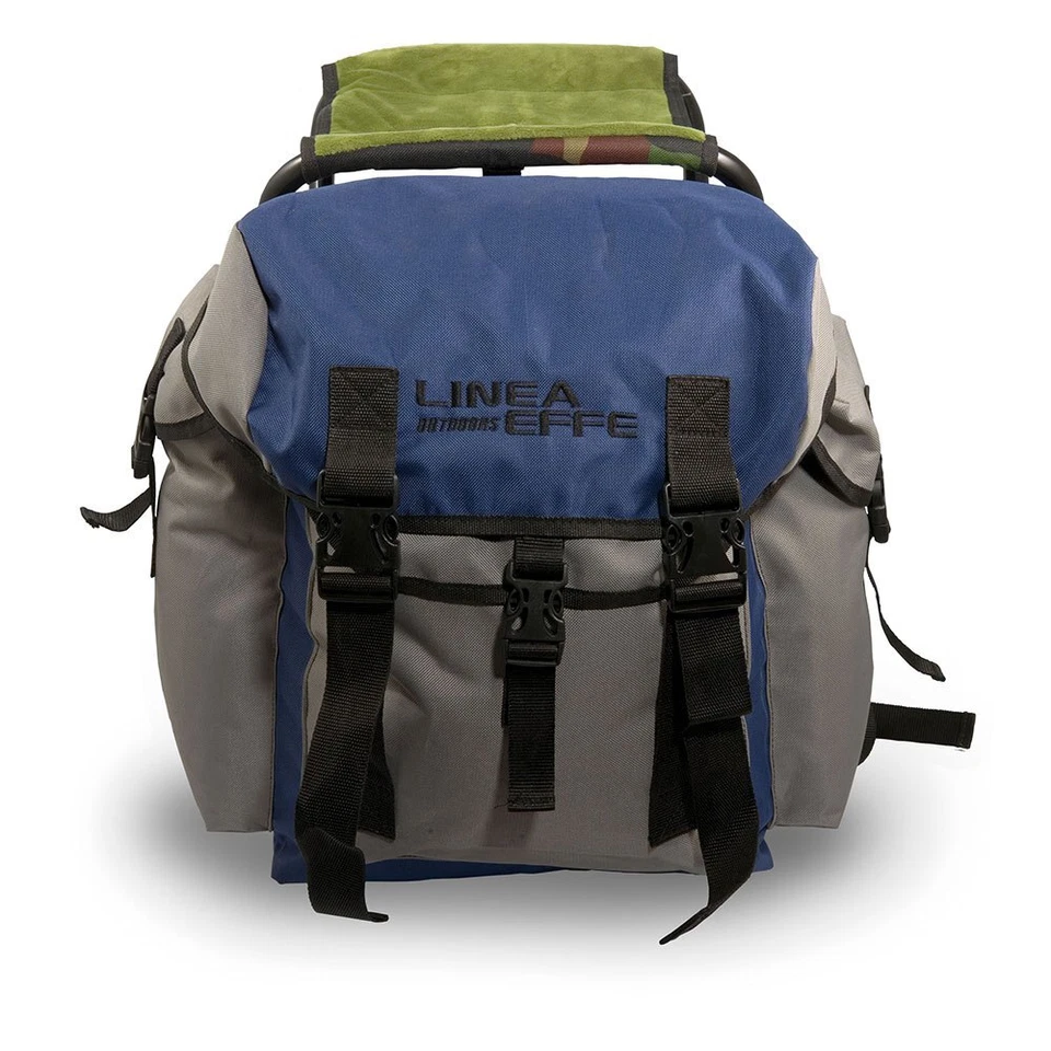 LINEAEFFE Backpack Zaino Con Sedia da Pesca E Campeggio Ruck Sacco Sedia - Immagine 2 di 2