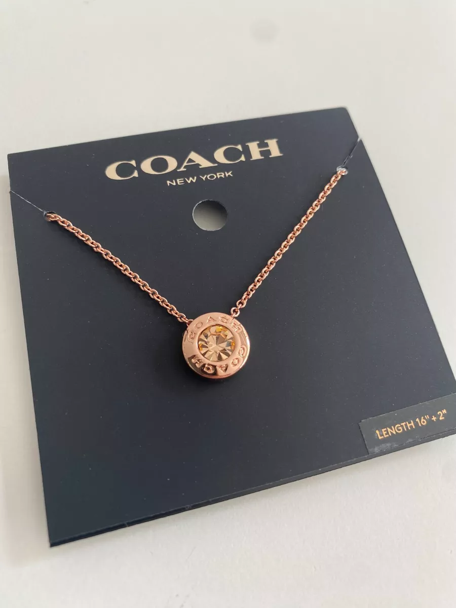 Coach rose on sale gold necklace
