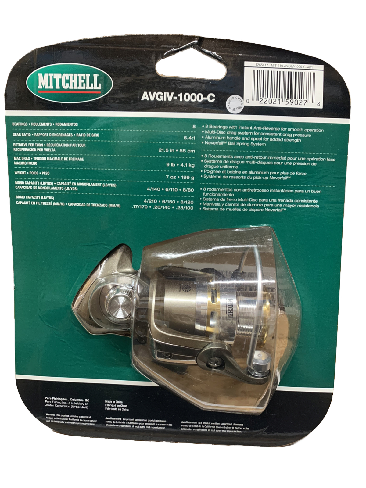 Mitchell Avocet IV Gold Reel AVGIV-1000-C