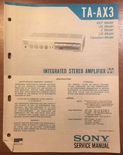 SONY TA-AX3 INTEGRATED STEREO AMPLIFIER ORIGINAL SERVICE MANUAL P133