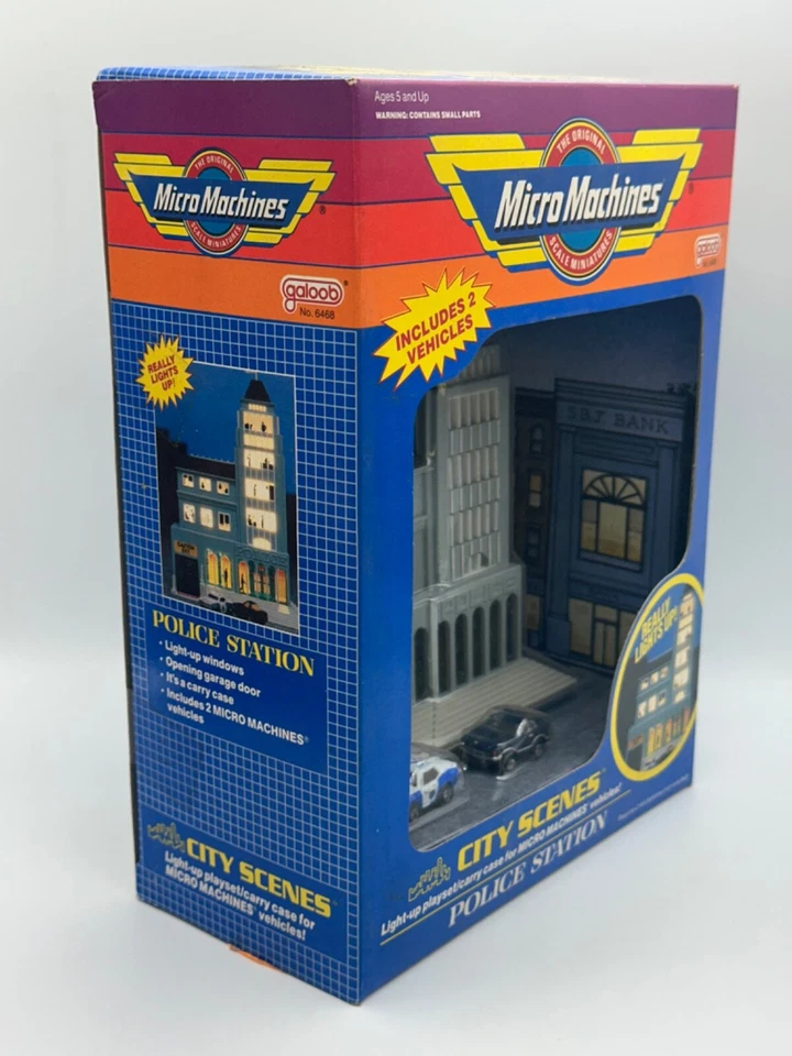 Micro Machines Galoob City Scenes Police Station with Cars, Sealed New in Box - Image 2 of 4