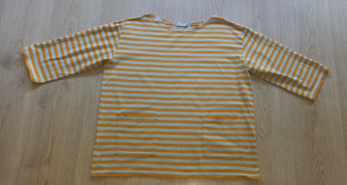 MARIMEKKO cotton striped top blouse size L