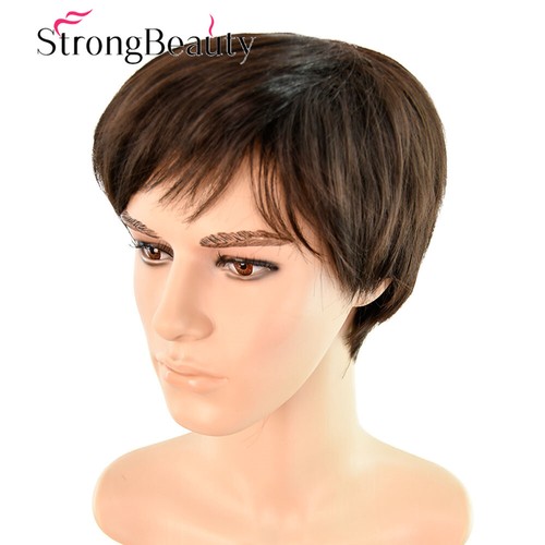 Short Men's/Boy Straight Heat Resistant Natural Wigs Party Hair Anime Wigs - Picture 5 of 5