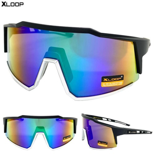 WHOLESALE LOT Men Oversized Sports Wrap Biker Cycling Shield SUNGLASSES 12 Pairs - Picture 7 of 24