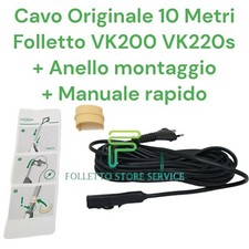 Cavo 10 Metri Originale Folletto VK200 VK220 S Vorwerk VK 200 VK 220 S + Anello