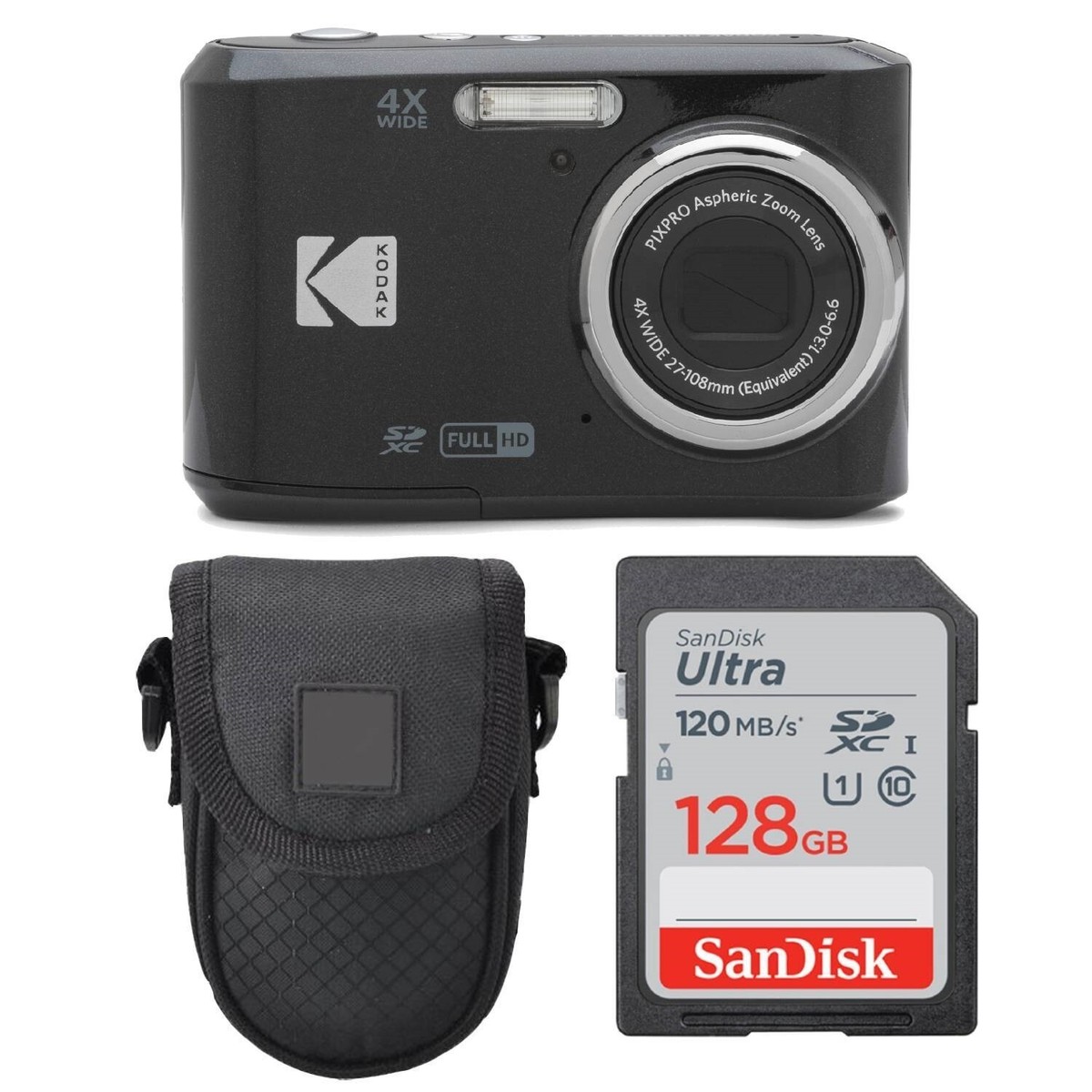 KODAK PIXPRO FZ45 デジタルカメラ ブラック 美品 フルセット KODAK PIXPRO FZ45 16MP Point-and-Shoot Camera | Abt