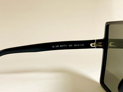 SAINT LAURENT AUTHENTIC Betty Wave 183 Sl183 Black Silver Line 005