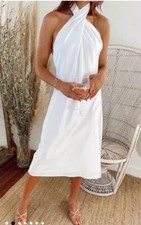 NWT Bridal Engagement Show Me Your Mumu Jasmine Halter Ivory White Dress Small