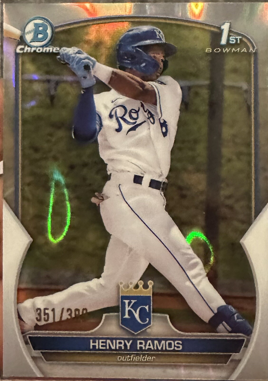 2023 Bowman Chrome Henry Ramos 1st Lava Refractor 351/399 BCP-96 ROYALS
