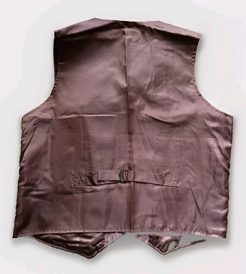 VINTAGE 90s Suede Leather Vest Sleeveless Zip Up Brown Jacket Size L Women VG+ - Image 2 of 4