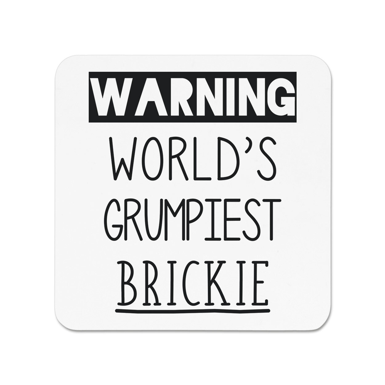 Warning World's Grumpiest Brickie Fridge Magnet Best Awesome Builder Bricklayer