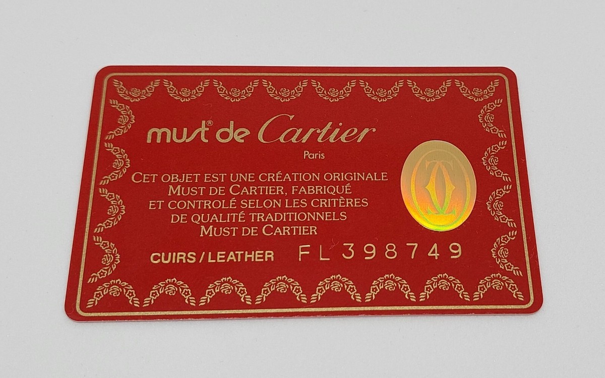 MUST DE CARTIER RED GIFT BOX WITH AUTHENTICITY CARD, EMPTY