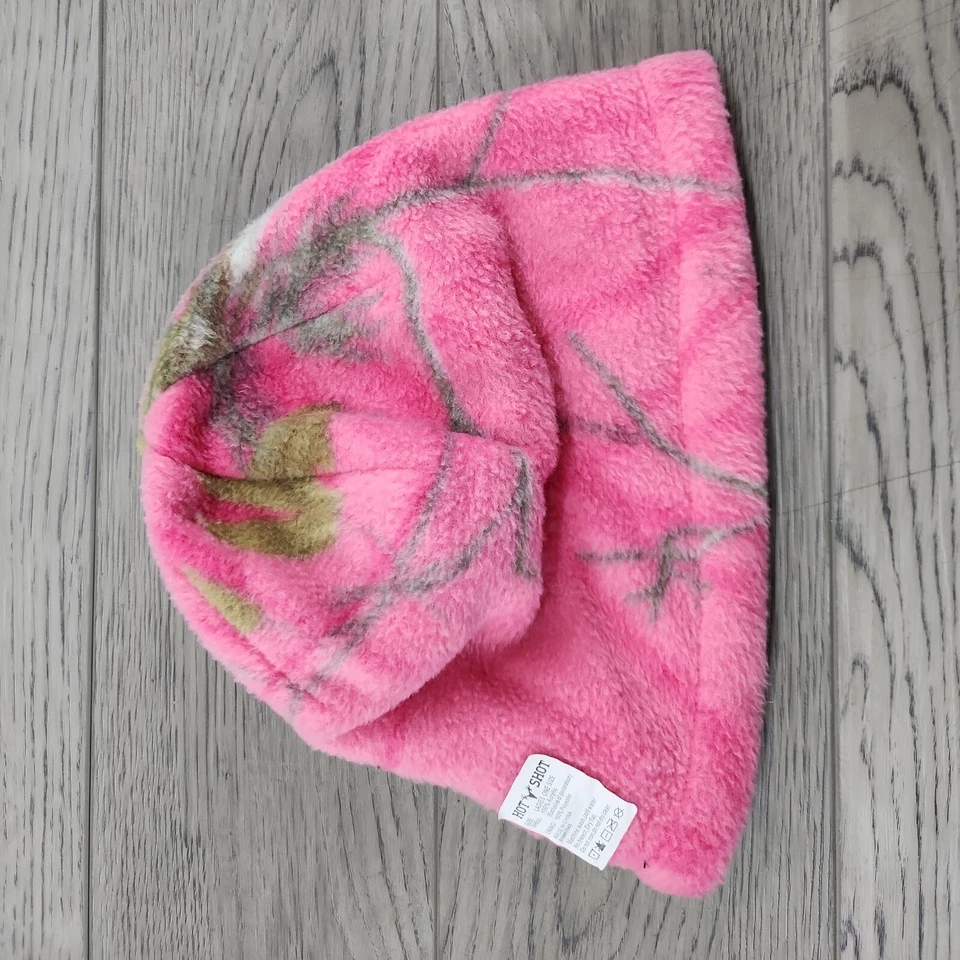 Hot Shot Pink & Black Beanie Hat (One Size) & Gloves (Medium) - Image 4 of 4