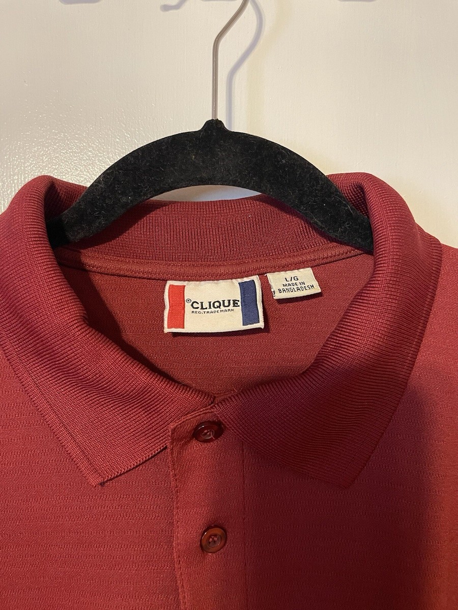 Clique Men's New Classic T-Shirt - Ringspun Cotton & Elastane, Crew Neck, Modern Fit (Burgundy, Large)