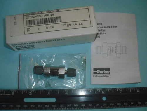 Parker Stainless F Series Inline Filter, 100 Filter Part No. 2Z-F2L-100-SS