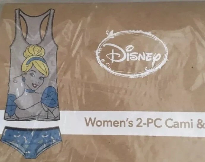 Juego de 2 cami y pantys para mujer Disney. MEDIANO. Jersey 95% algodón, 5% spandex Foto 3 de 3