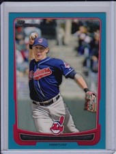 Asdrubal Cabrera 2012 Bowman Blue Base Parallel #'d /500 Border Paper Indians