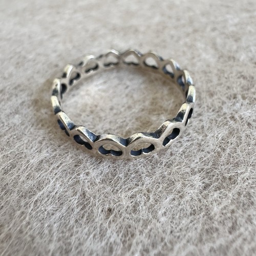 James Avery Sterling Silver Eternal Hearts Band Ring Retired Stackable Size 9.5 - Picture 5 of 10