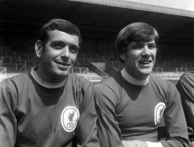 Football 1968 Liverpool Fc's Ian Callaghan And Emlyn Hughes Old Photo