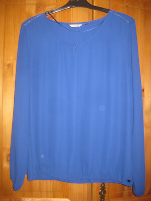 Esprit women's blouse/tunic worn/preowned size XL blue chiffon cute