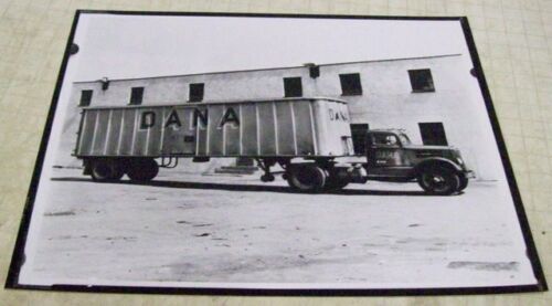 Photo blanche années 1940 tracteur remorque camion réimpression DANA - Photo 1 sur 1