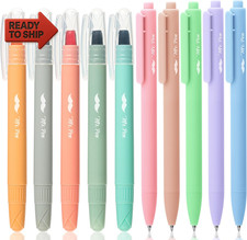 Bible Highlighters and Pens, 10 Pack, Gel Highlighters, Cotton Candy Clouds, No