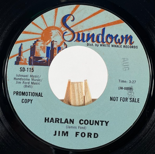 JIM FORD 45 HARLAN COUNTY 2-SIDED PROMO—VG+ - Picture 2 of 6
